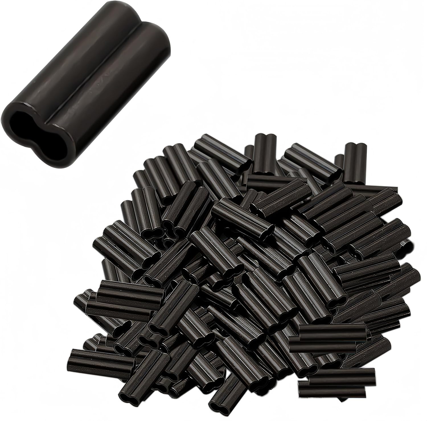Monofilament Line - Mangas de crimpagem de barril duplo